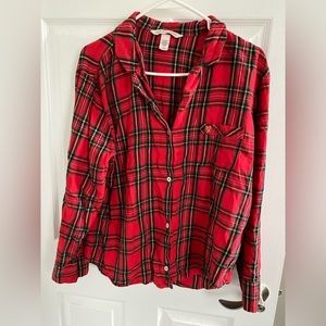 Victoria Secret light cotton pyjamas plaid colour size large